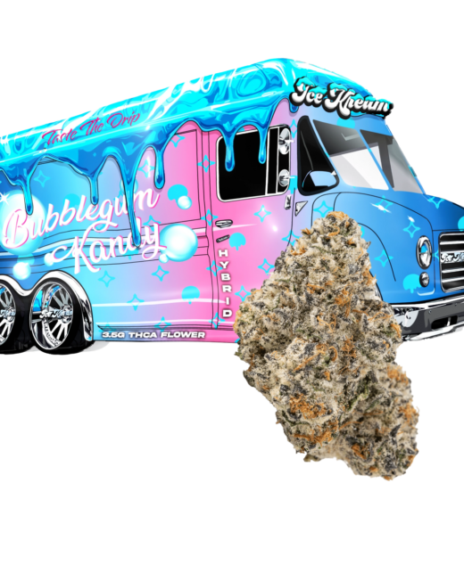 Bubblegum Kandy by Jokes Up Ice Kream premium THCA flower hybrid with candy truck packaging