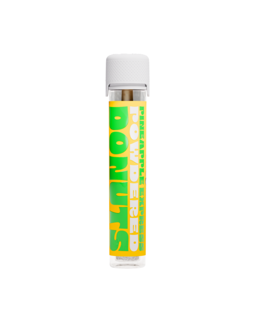PINEAPPLE by JOKES UP Ice Kream Powdered Donuts preroll tube showing green and yellow label with Pineapple Express