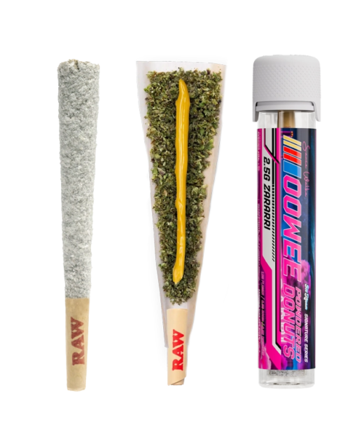 OOWEE ZARARRI by JOKES UP Ice Kream powdered donut preroll with flower, rosin and diamonds
