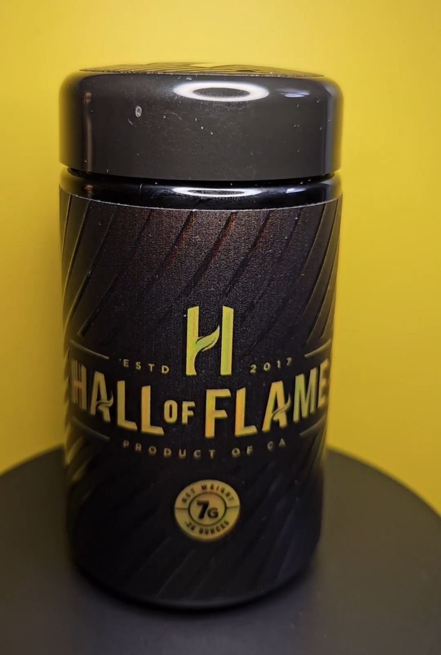 HALL OF FLAME branded jar for ZOURZ by HALL OF FLAME product of CA 7g