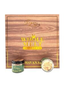 WHOLE MELT SUGAR WAX Havana Edition wooden display box with 16 jars of live resin sugar