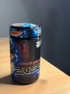 BLUE ZUSHI By THE TENCO standing jar with sushi artwork and THE TENCO branding