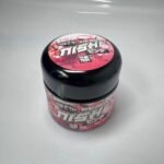 PEACH NISHI By TENCO sealed jar front view – premium THE TENCO hybrid flower with peach candy label