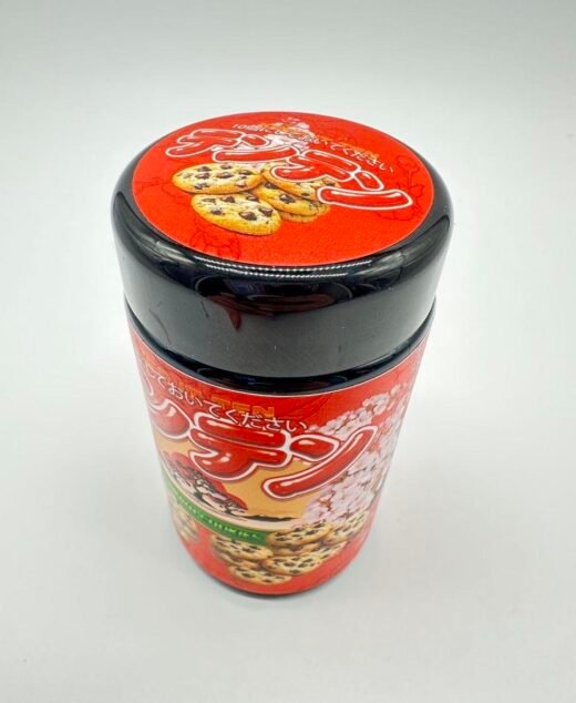 SAKURA COOKIES By TENCO sealed jar top view – THE TENCO hybrid with cookie and sakura label